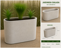 Jardinera Ovalada en Concreto 70x30x50 cm