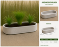 Jardinera Ovalada en Concreto 70x40x20 cm