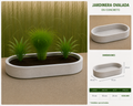 Jardinera Ovalada en Concreto 70x50x20 cm