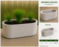 Jardinera Ovalada en Concreto 70x50x30 cm