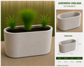 Jardinera Ovalada en Concreto 70x50x40 cm