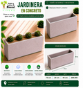 Jardinera en Concreto 70x20x40 cm