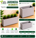 Jardinera en Concreto 70x40x40 cm