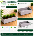 Jardinera en Concreto 70x50x20 cm