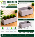 Jardinera en Concreto 70x50x30 cm