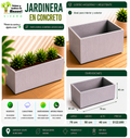 Jardinera en Concreto 70x50x40 cm