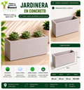 Jardinera en Concreto 60x20x30 cm