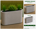Jardinera Ovalada en Concreto 80x20x60 cm