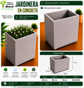 Jardinera en Concreto 80x60x70 cm