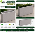 Jardinera en Concreto 90x20x80 cm