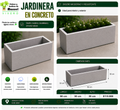 Jardinera en Concreto 90x30x30 cm