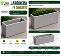 Jardinera en Concreto 90x30x40 cm