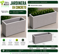 Jardinera en Concreto 90x30x50 cm