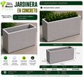 Jardinera en Concreto 90x30x70 cm