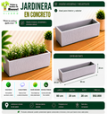 Jardinera en Concreto 80x20x20 cm