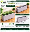 Jardinera en Concreto 80x20x30 cm