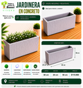 Jardinera en Concreto 80x20x50 cm