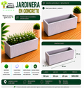 Jardinera en Concreto 80x30x20 cm
