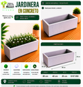 Jardinera en Concreto 80x40x20 cm