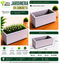 Jardinera en Concreto 80x40x30 cm