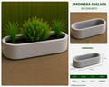 Jardinera Ovalada en Concreto 80x40x20 cm