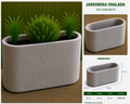 Jardinera Ovalada en Concreto 80x40x50 cm