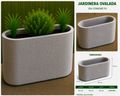 Jardinera Ovalada en Concreto 80x40x60 cm