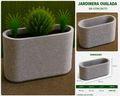 Jardinera Ovalada en Concreto 80x50x50 cm