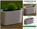 Jardinera Ovalada en Concreto 80x50x60 cm