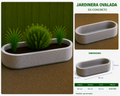 Jardinera Ovalada en Concreto 80x60x20 cm
