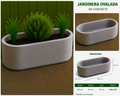 Jardinera Ovalada en Concreto 80x60x30 cm