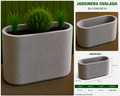 Jardinera Ovalada en Concreto 80x60x60 cm