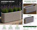Jardinera Ovalada en Concreto 90x20x50 cm