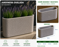 Jardinera Ovalada en Concreto 90x20x60 cm