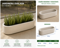 Jardinera Ovalada en Concreto 90x30x20 cm