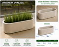 Jardinera Ovalada en Concreto 90x30x30 cm