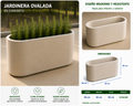 Jardinera Ovalada en Concreto 90x30x50 cm
