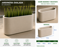 Jardinera Ovalada en Concreto 90x30x60 cm