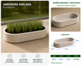 Jardinera Ovalada en Concreto 90x50x20 cm