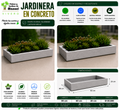 Jardinera en Concreto 90x60x20 cm