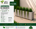 Jardinera en Concreto 110x20x40 cm