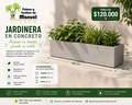 Jardinera en Concreto 100x30x20 cm