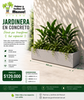 Jardinera en Concreto 100x40x20 cm