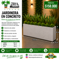 Jardinera en Concreto 120x20x40 cm
