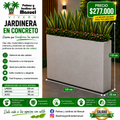 Jardinera en Concreto 120x20x110 cm