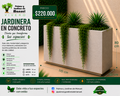 Jardinera en Concreto 110x40x80 cm