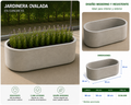 Jardinera Ovalada en Concreto 90x50x30 cm