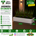 Jardinera en Concreto 120x60x20 cm