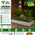 Jardinera en Concreto 120x80x20 cm