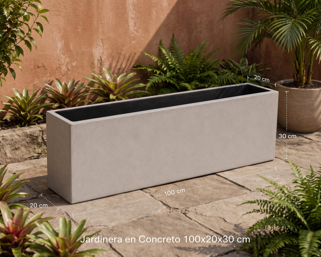 Jardinera en Concreto 100x20x30 cm — foto 5 de 5